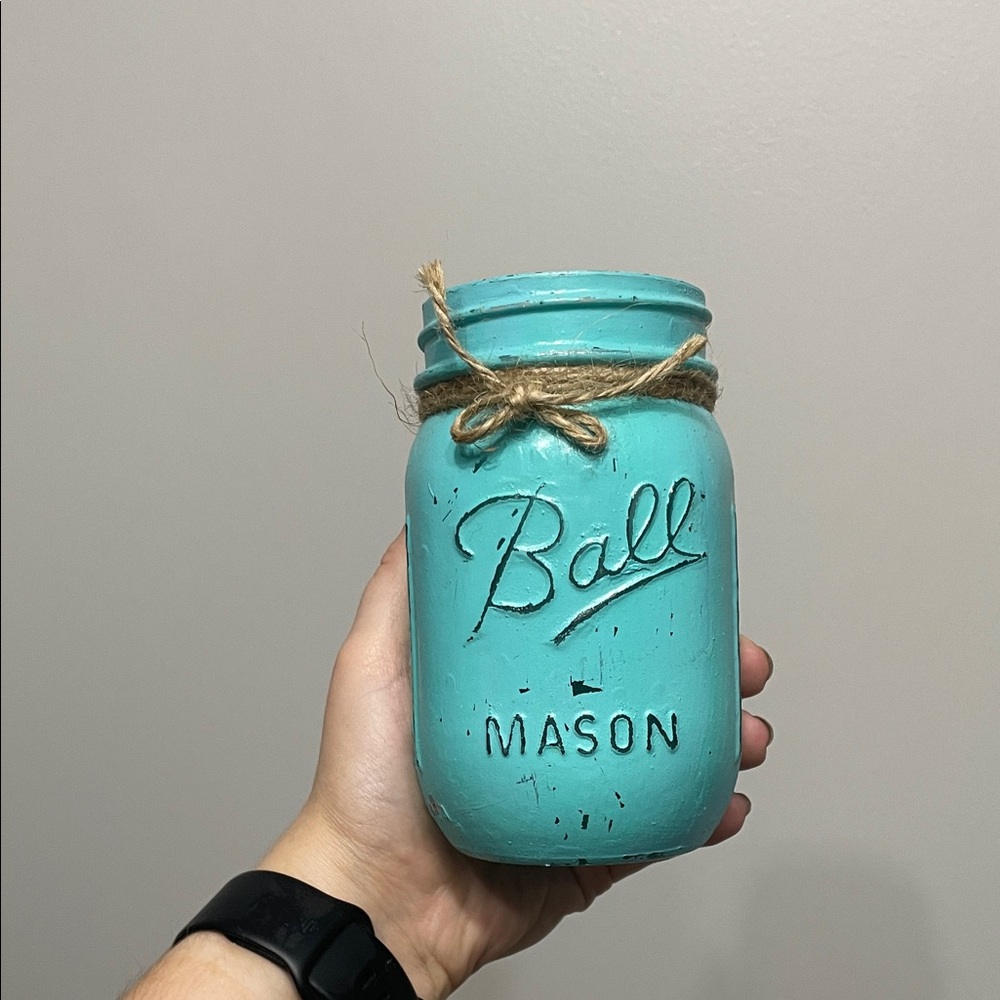 Mason Jar in Teal